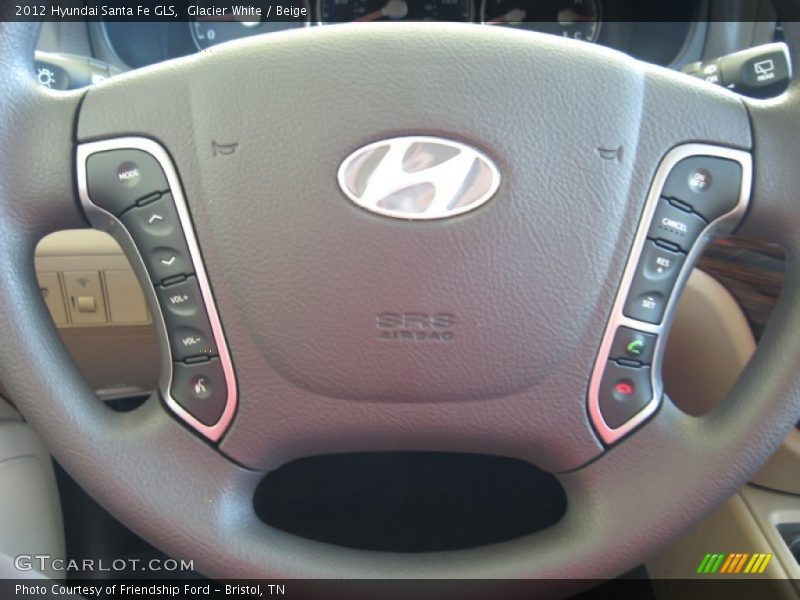 Glacier White / Beige 2012 Hyundai Santa Fe GLS