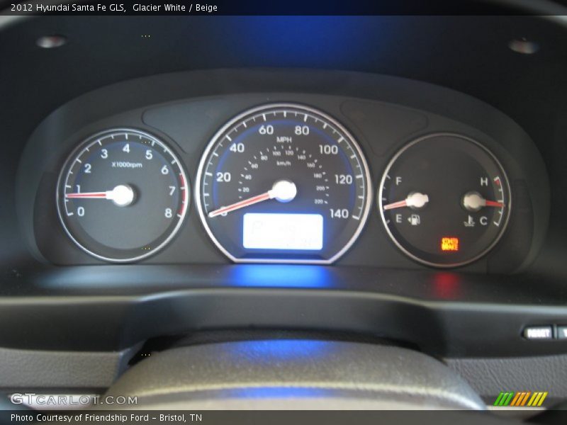 Glacier White / Beige 2012 Hyundai Santa Fe GLS