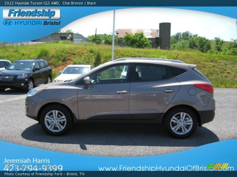 Chai Bronze / Black 2012 Hyundai Tucson GLS AWD
