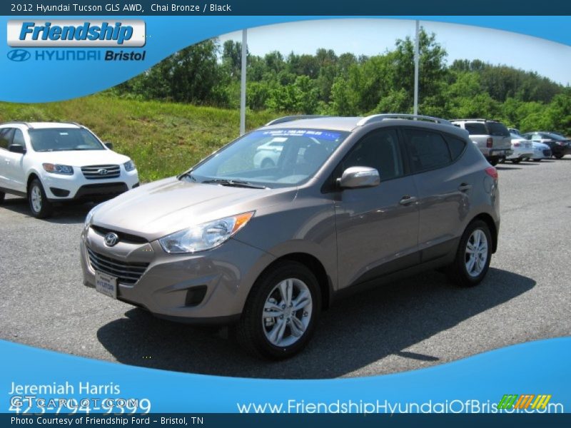 Chai Bronze / Black 2012 Hyundai Tucson GLS AWD