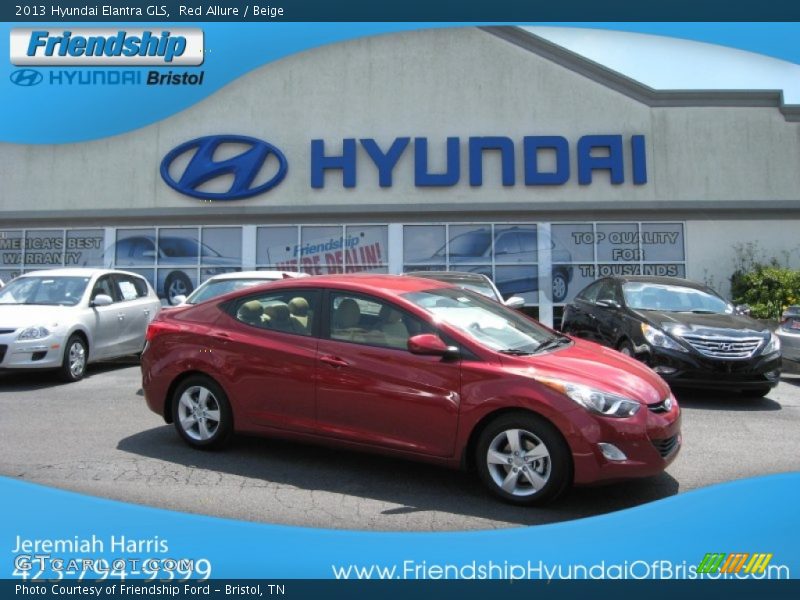 Red Allure / Beige 2013 Hyundai Elantra GLS