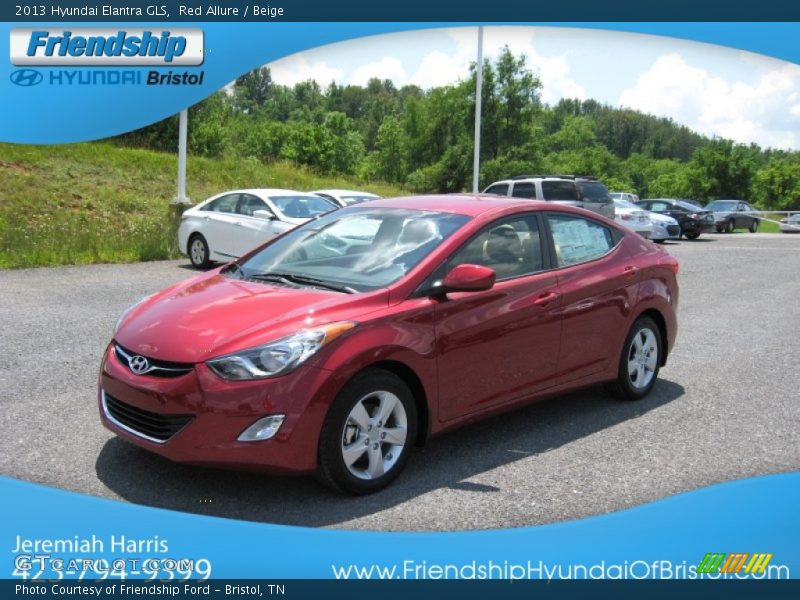 Red Allure / Beige 2013 Hyundai Elantra GLS