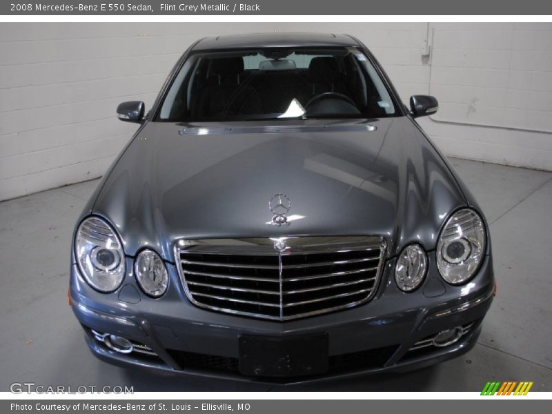 Flint Grey Metallic / Black 2008 Mercedes-Benz E 550 Sedan