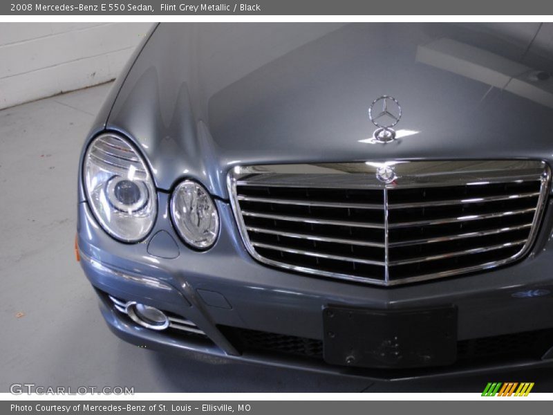 Flint Grey Metallic / Black 2008 Mercedes-Benz E 550 Sedan
