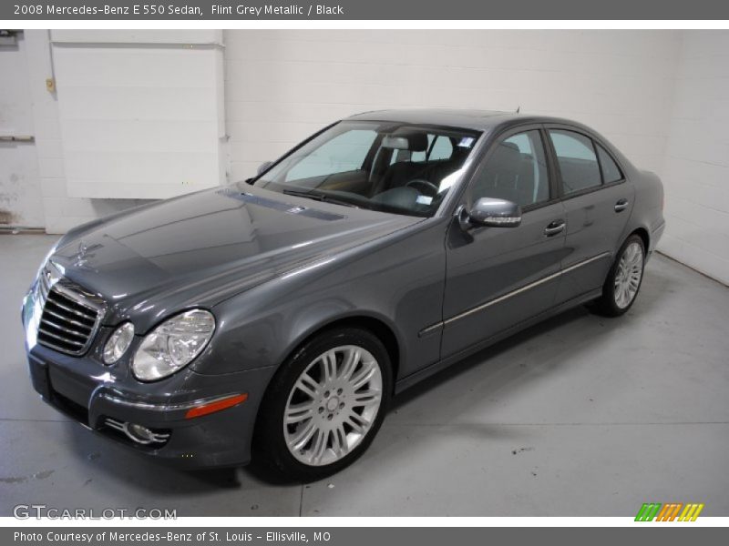 Flint Grey Metallic / Black 2008 Mercedes-Benz E 550 Sedan