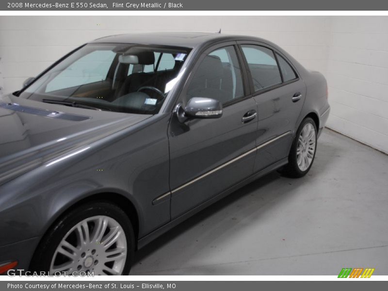 Flint Grey Metallic / Black 2008 Mercedes-Benz E 550 Sedan