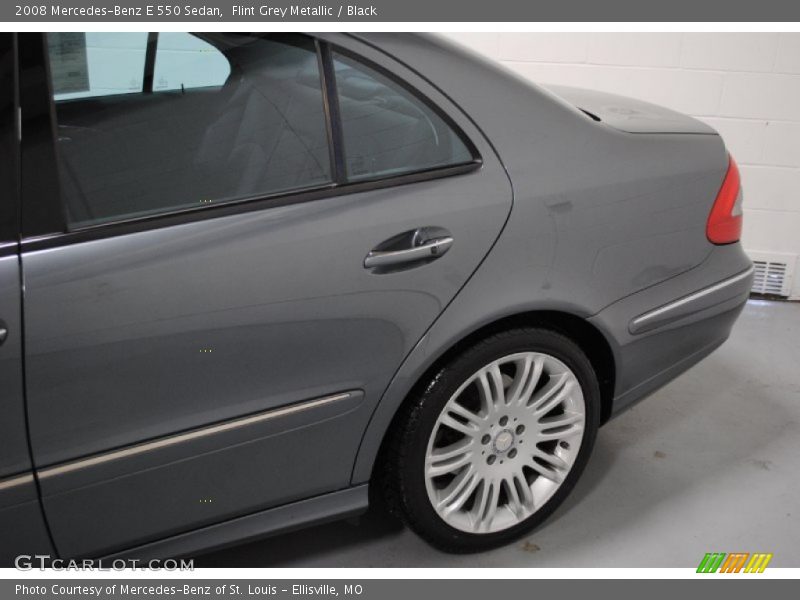 Flint Grey Metallic / Black 2008 Mercedes-Benz E 550 Sedan