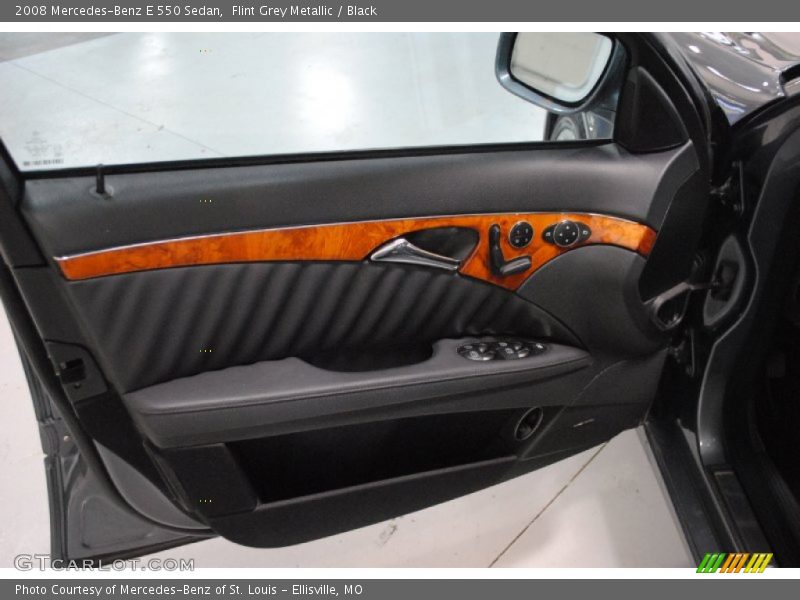 Flint Grey Metallic / Black 2008 Mercedes-Benz E 550 Sedan