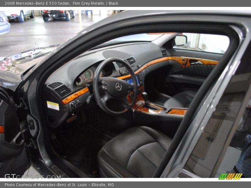 Flint Grey Metallic / Black 2008 Mercedes-Benz E 550 Sedan
