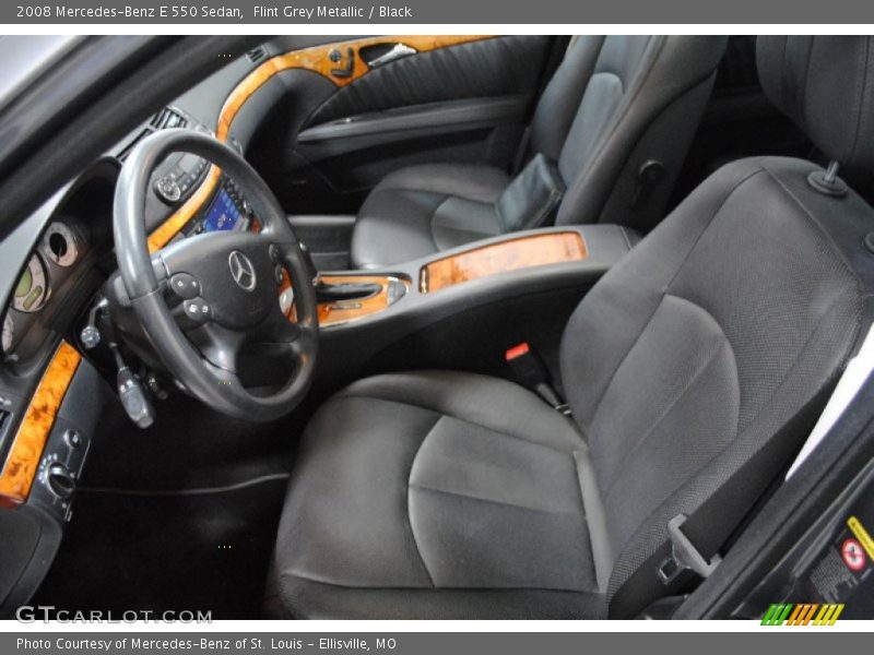 Flint Grey Metallic / Black 2008 Mercedes-Benz E 550 Sedan