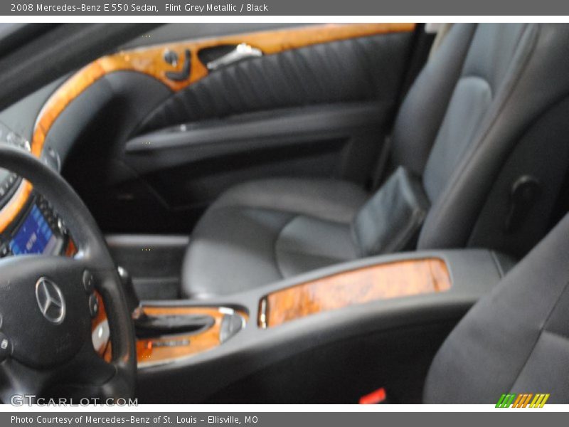 Flint Grey Metallic / Black 2008 Mercedes-Benz E 550 Sedan