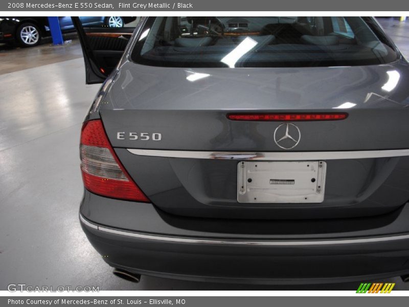 Flint Grey Metallic / Black 2008 Mercedes-Benz E 550 Sedan
