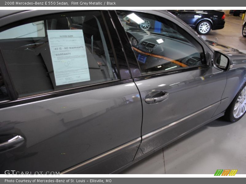 Flint Grey Metallic / Black 2008 Mercedes-Benz E 550 Sedan