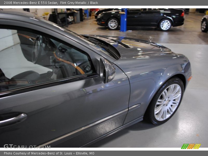 Flint Grey Metallic / Black 2008 Mercedes-Benz E 550 Sedan