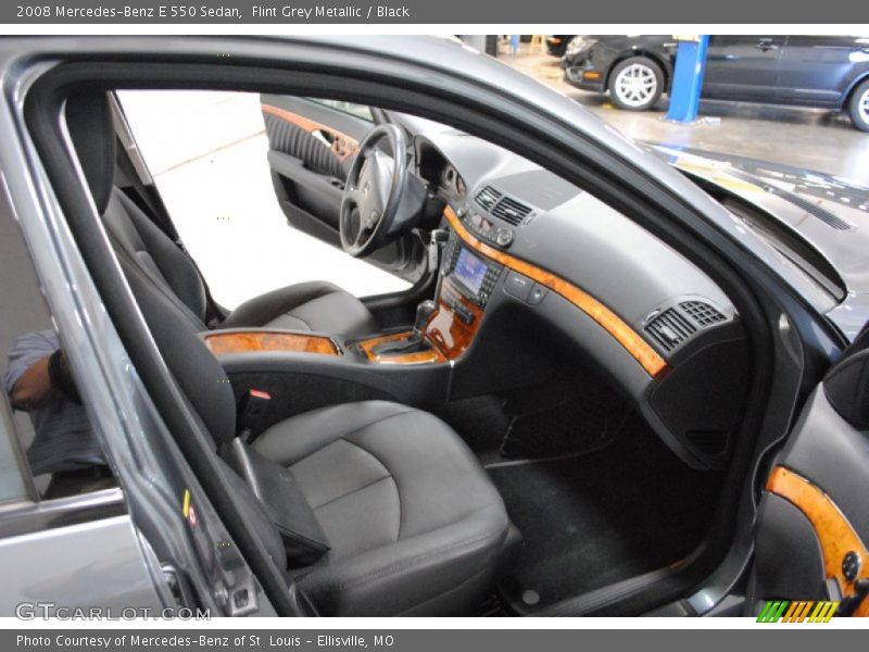 Flint Grey Metallic / Black 2008 Mercedes-Benz E 550 Sedan