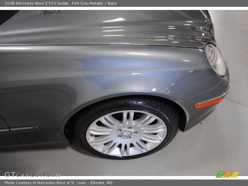 Flint Grey Metallic / Black 2008 Mercedes-Benz E 550 Sedan