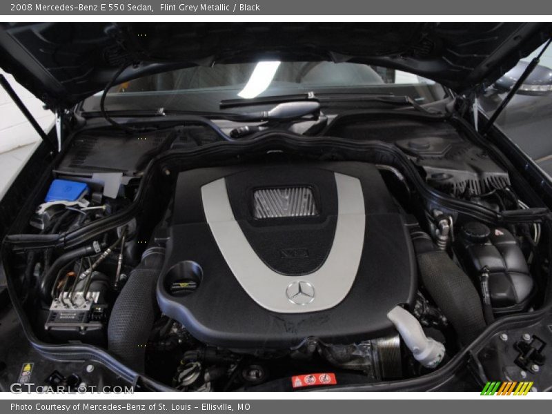 Flint Grey Metallic / Black 2008 Mercedes-Benz E 550 Sedan
