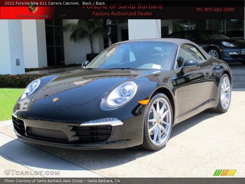 Black / Black 2012 Porsche New 911 Carrera Cabriolet