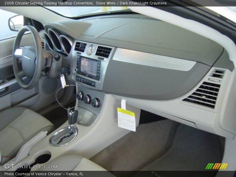 Stone White / Dark Khaki/Light Graystone 2008 Chrysler Sebring Touring Hardtop Convertible