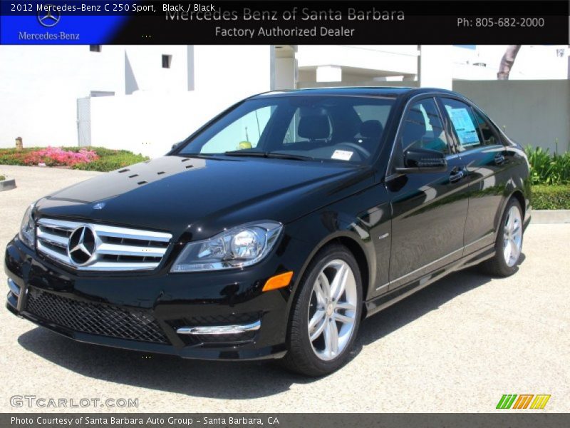 Black / Black 2012 Mercedes-Benz C 250 Sport
