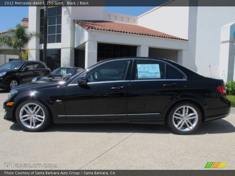 Black / Black 2012 Mercedes-Benz C 250 Sport