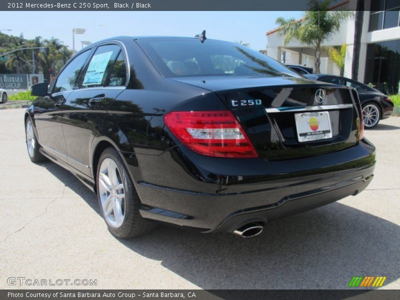 Black / Black 2012 Mercedes-Benz C 250 Sport