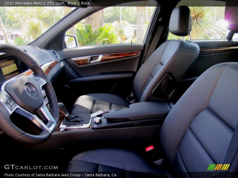 Black / Black 2012 Mercedes-Benz C 250 Sport