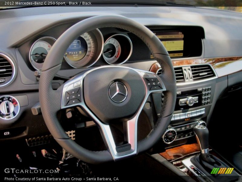 Black / Black 2012 Mercedes-Benz C 250 Sport