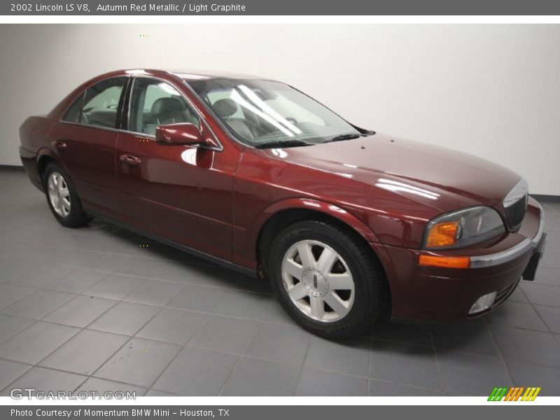 Autumn Red Metallic / Light Graphite 2002 Lincoln LS V8