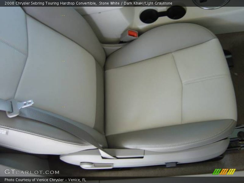 Stone White / Dark Khaki/Light Graystone 2008 Chrysler Sebring Touring Hardtop Convertible