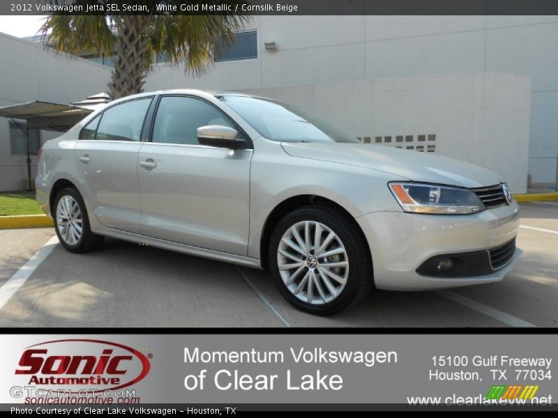 White Gold Metallic / Cornsilk Beige 2012 Volkswagen Jetta SEL Sedan