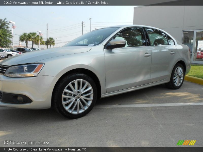 White Gold Metallic / Cornsilk Beige 2012 Volkswagen Jetta SEL Sedan