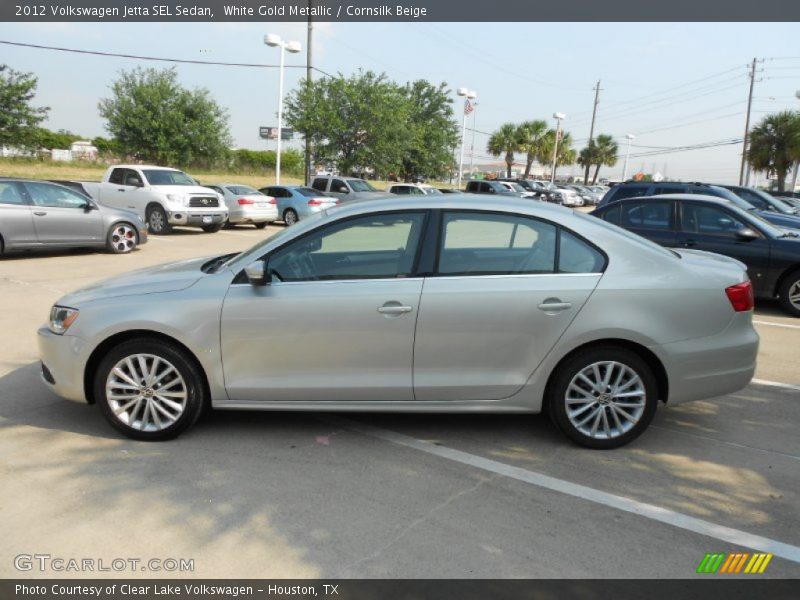 White Gold Metallic / Cornsilk Beige 2012 Volkswagen Jetta SEL Sedan