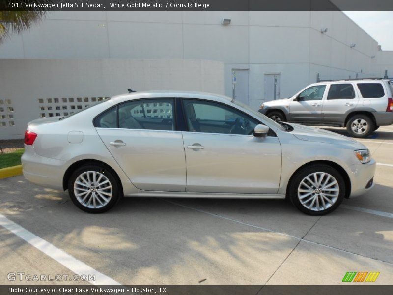 White Gold Metallic / Cornsilk Beige 2012 Volkswagen Jetta SEL Sedan