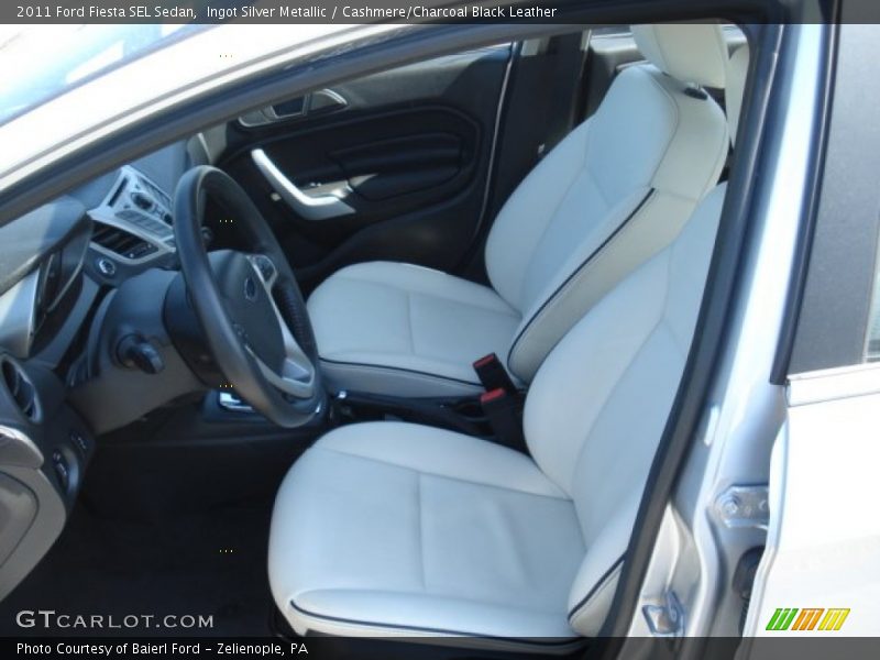  2011 Fiesta SEL Sedan Cashmere/Charcoal Black Leather Interior