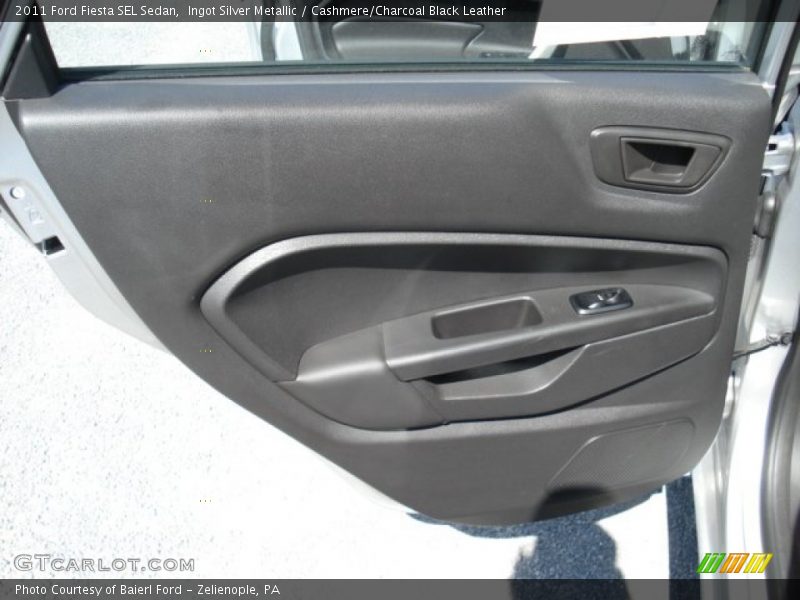 Ingot Silver Metallic / Cashmere/Charcoal Black Leather 2011 Ford Fiesta SEL Sedan