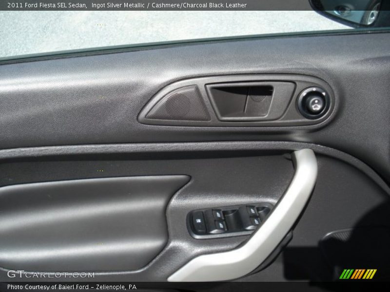 Ingot Silver Metallic / Cashmere/Charcoal Black Leather 2011 Ford Fiesta SEL Sedan