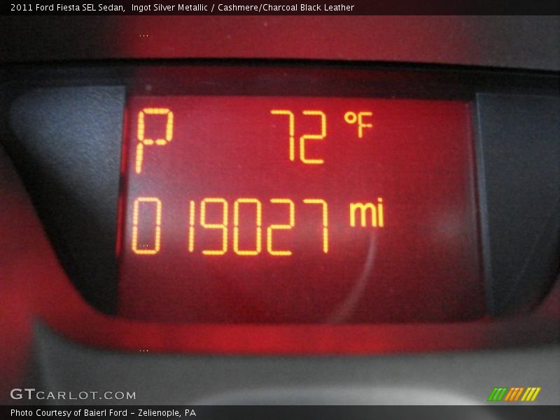 Ingot Silver Metallic / Cashmere/Charcoal Black Leather 2011 Ford Fiesta SEL Sedan