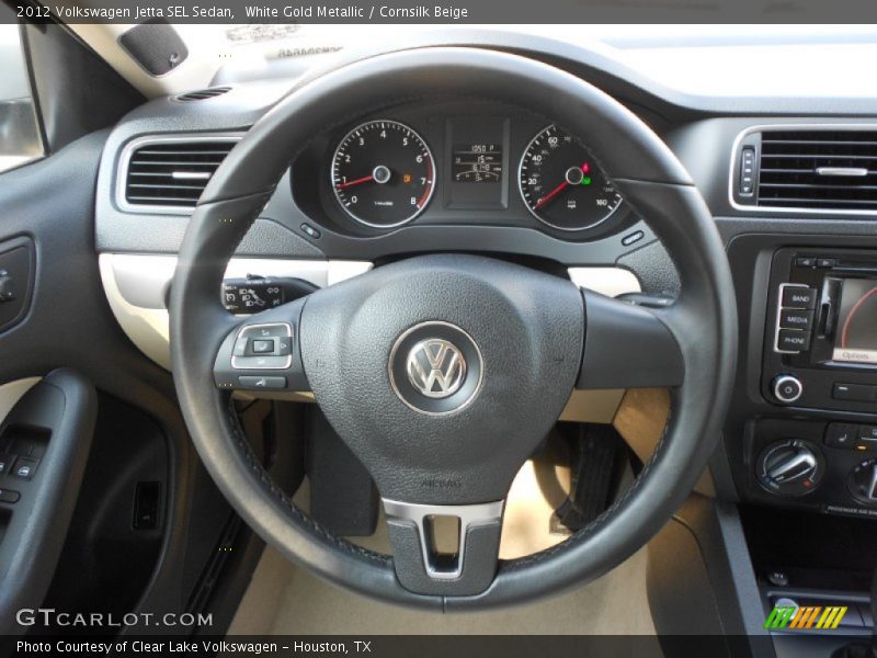 White Gold Metallic / Cornsilk Beige 2012 Volkswagen Jetta SEL Sedan