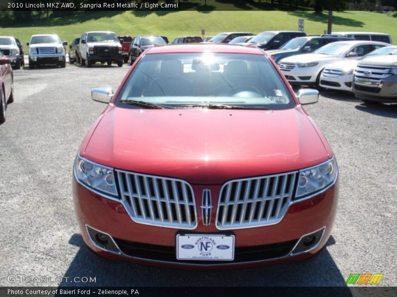 Sangria Red Metallic / Light Camel 2010 Lincoln MKZ AWD