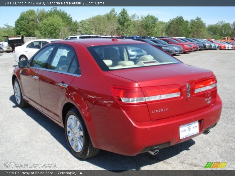 Sangria Red Metallic / Light Camel 2010 Lincoln MKZ AWD