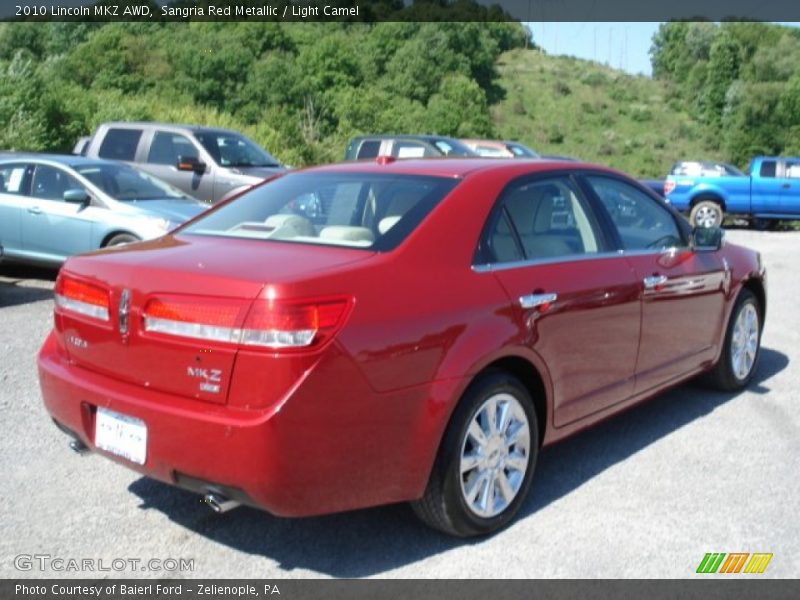 Sangria Red Metallic / Light Camel 2010 Lincoln MKZ AWD