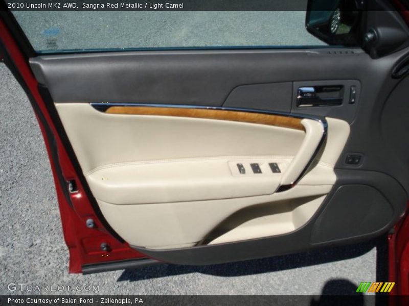 Sangria Red Metallic / Light Camel 2010 Lincoln MKZ AWD