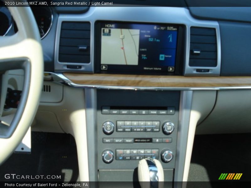 Sangria Red Metallic / Light Camel 2010 Lincoln MKZ AWD