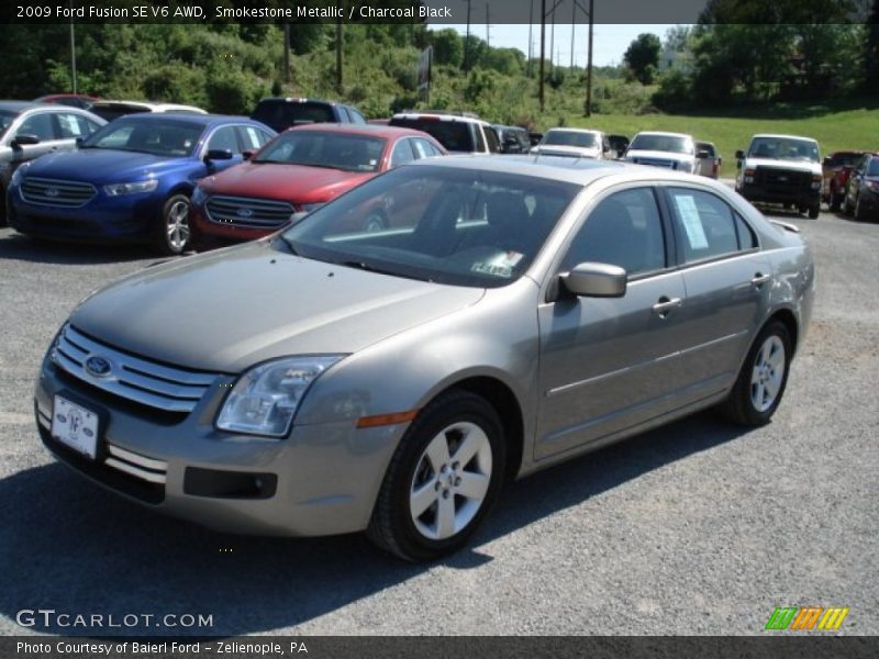 Smokestone Metallic / Charcoal Black 2009 Ford Fusion SE V6 AWD