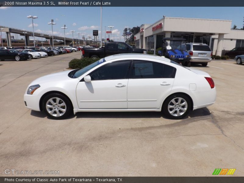 Winter Frost Pearl / Cafe Latte 2008 Nissan Maxima 3.5 SL