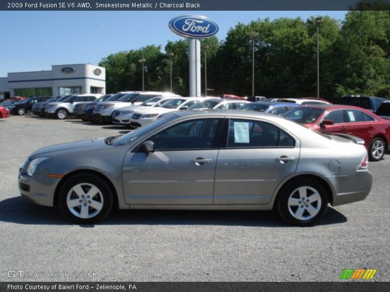 Smokestone Metallic / Charcoal Black 2009 Ford Fusion SE V6 AWD