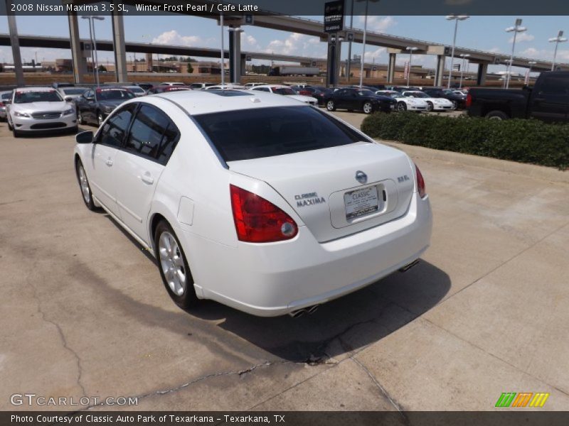 Winter Frost Pearl / Cafe Latte 2008 Nissan Maxima 3.5 SL