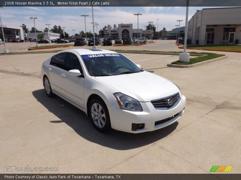 Winter Frost Pearl / Cafe Latte 2008 Nissan Maxima 3.5 SL