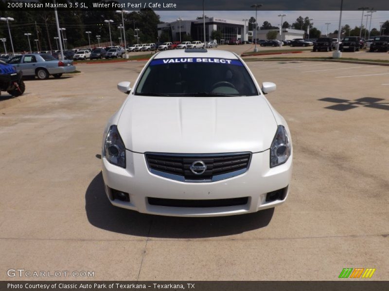 Winter Frost Pearl / Cafe Latte 2008 Nissan Maxima 3.5 SL